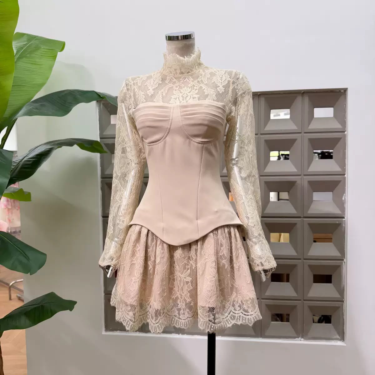 Corset Lace Mini Dress