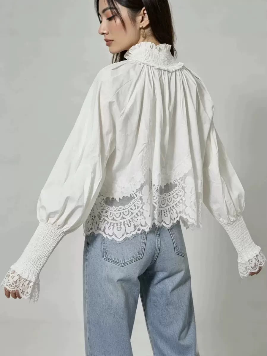 Ivory Romance Lace Blouse