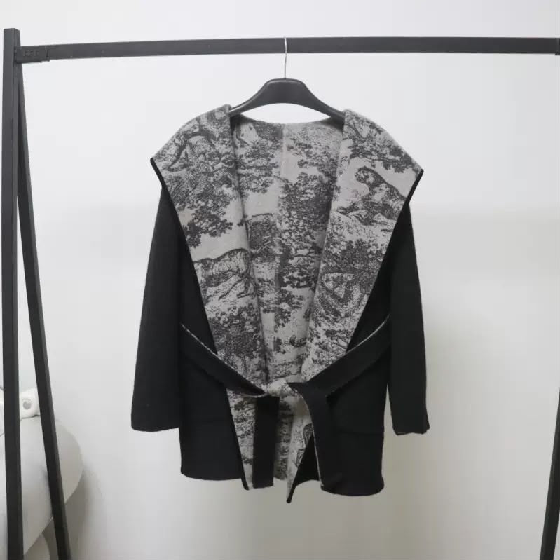 Toile Reversible Belted Coat