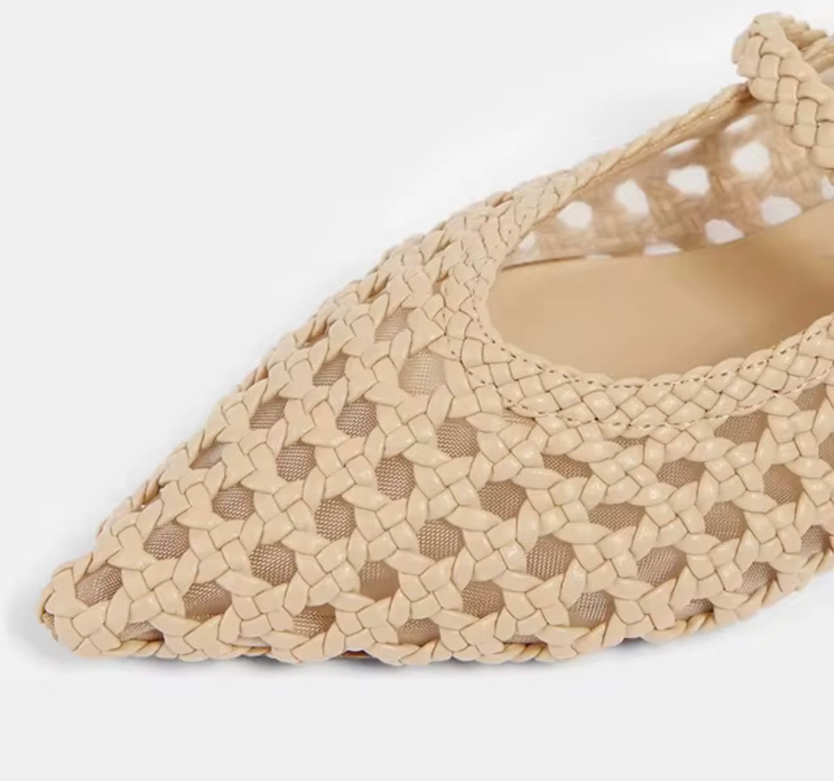 Braided Mesh Mary Jane Flats