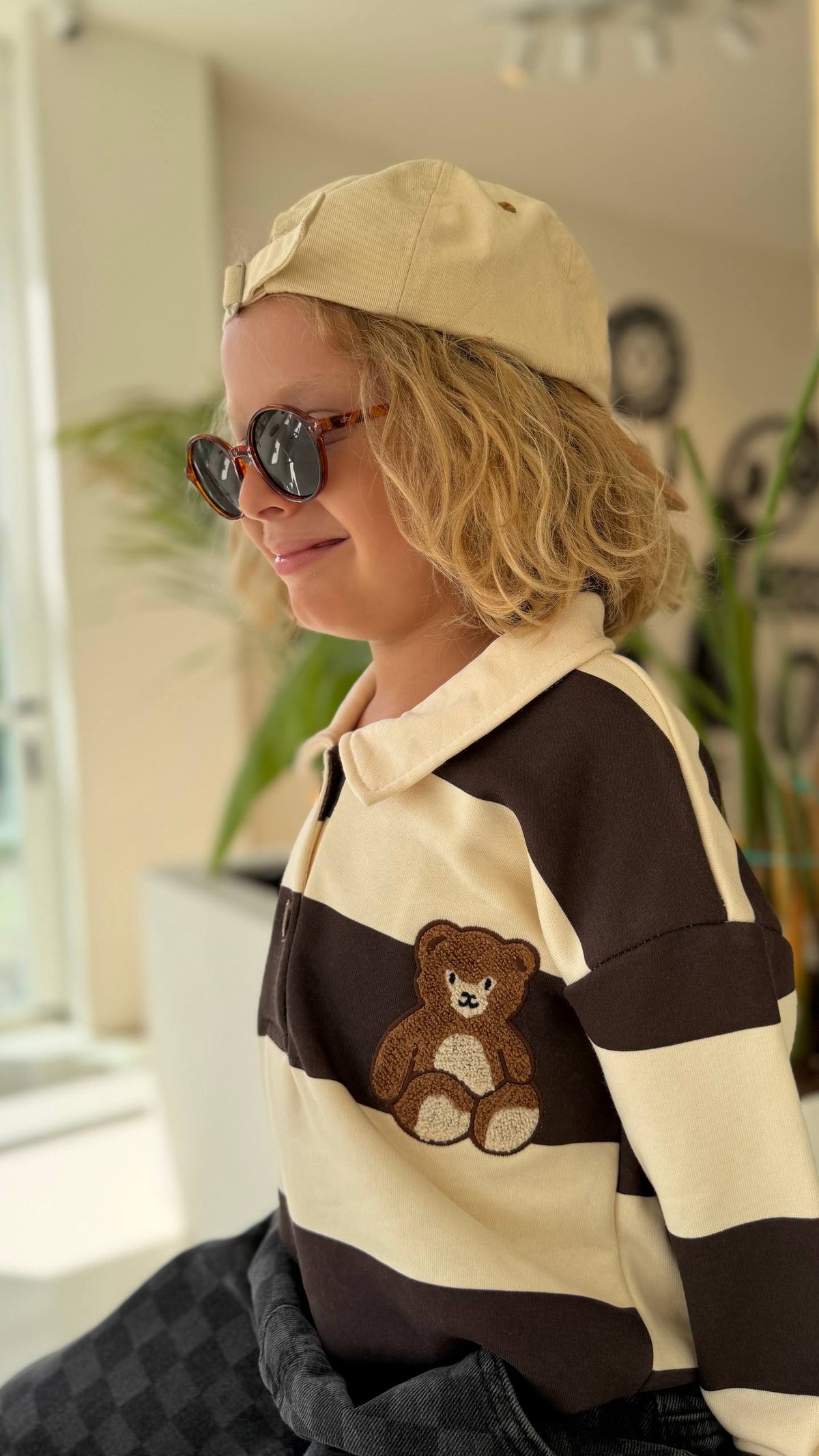 Teddy Check Polo Set