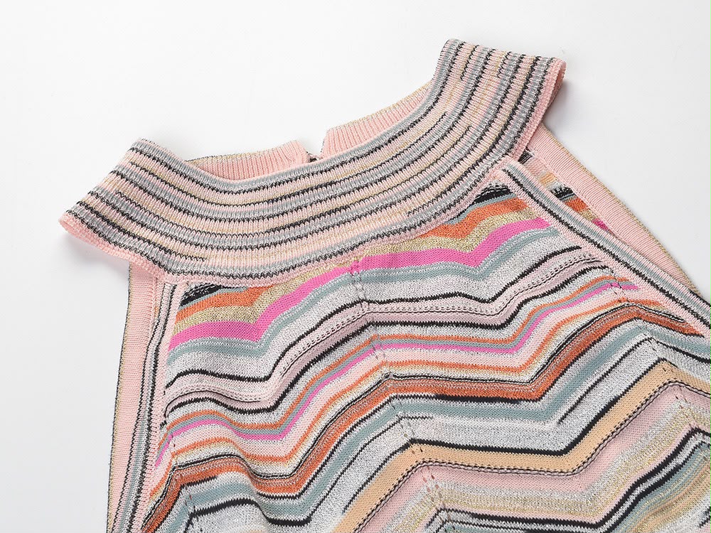 Pastel Wave Knit Dress