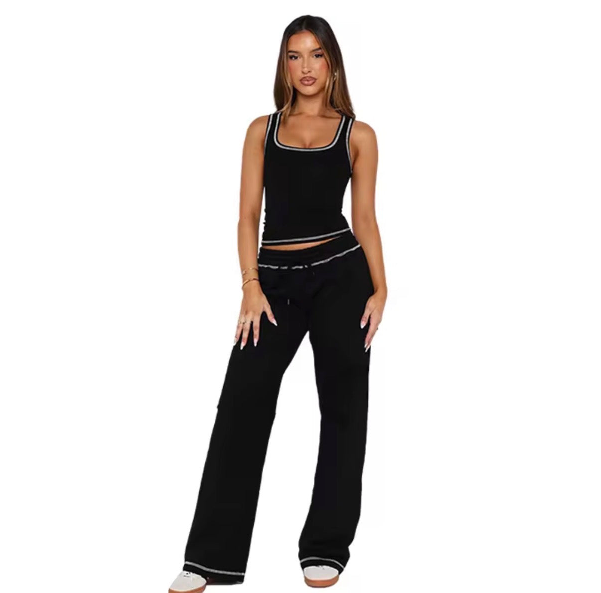 Contrast Trim Lounge Set