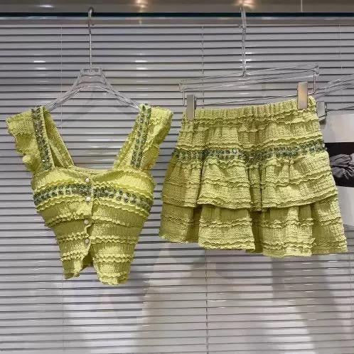 Ruffle Lace Two-Piece Set