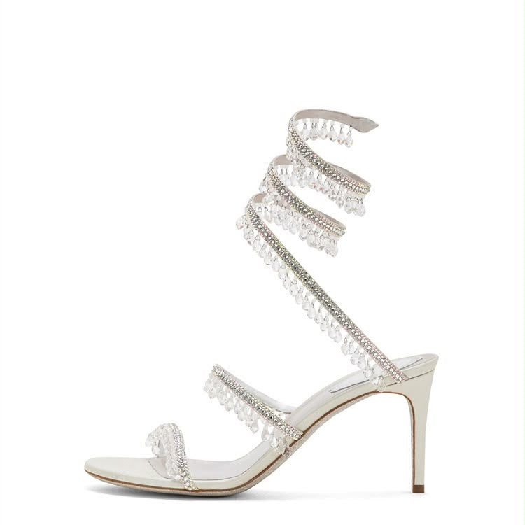 Crystal Cascade Heels