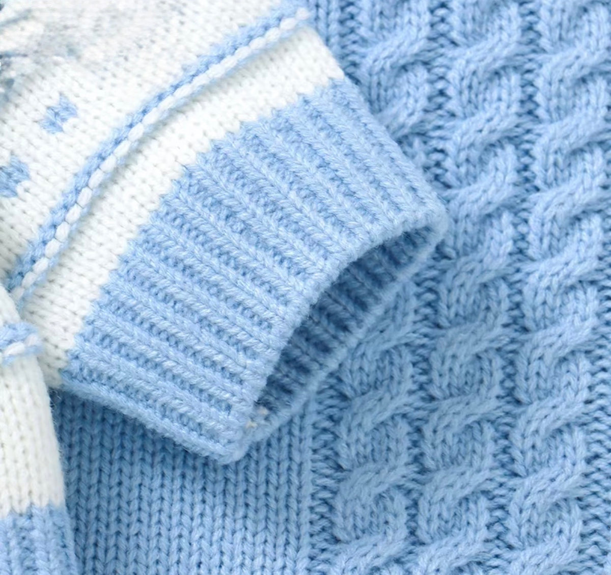 Cozy Cable Knit Overall Set