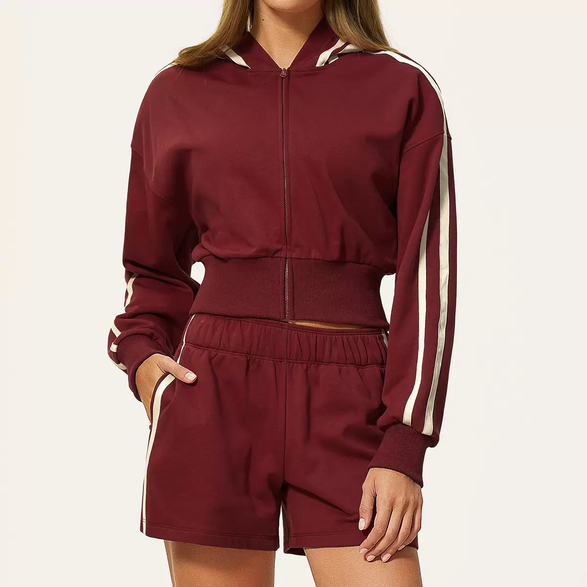 Varsity Stripe Shorts Set