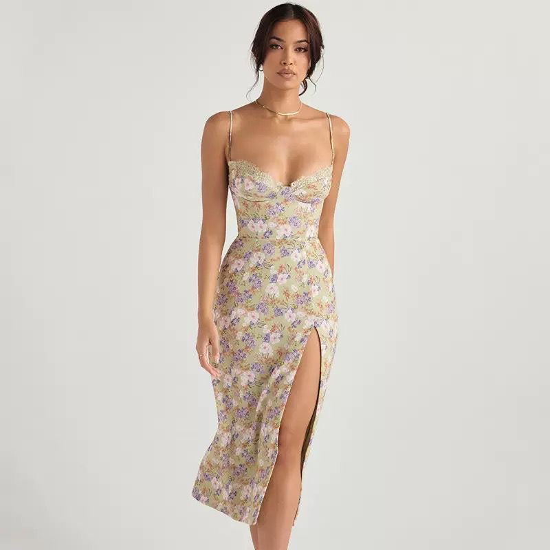 Spring Whispers Floral Midi Dress