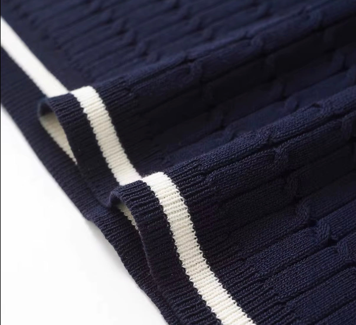 Textured Polo Knit Top