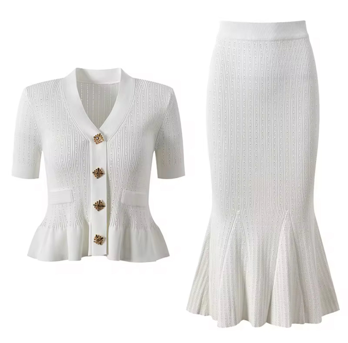 Blush Peplum Elegance Set