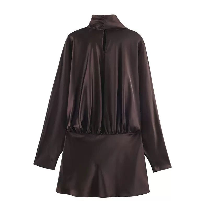 Satin Muse Scarf Dress