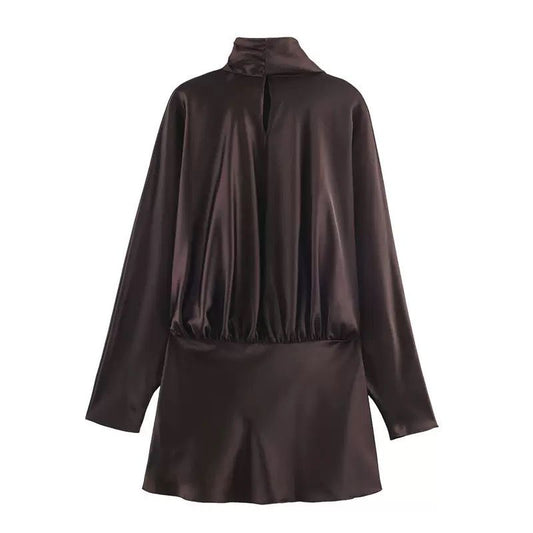 Satin Muse Scarf Dress