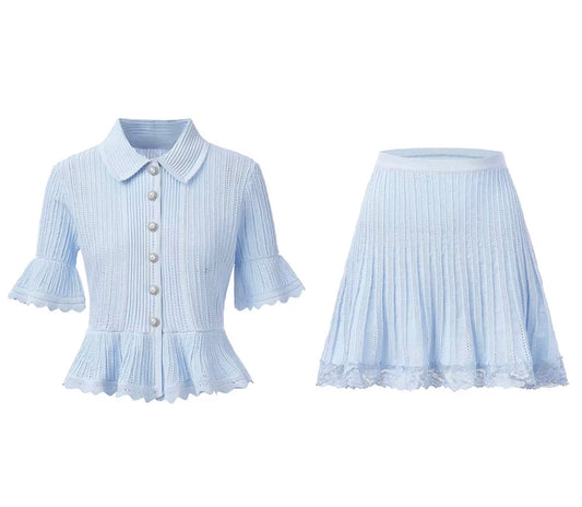 Pearl Lace Knit Set