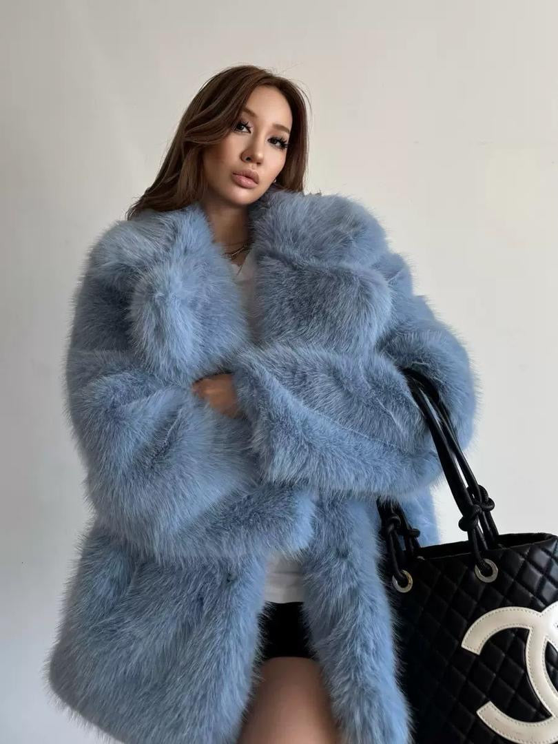 Luxe Frost Faux Fur Coat