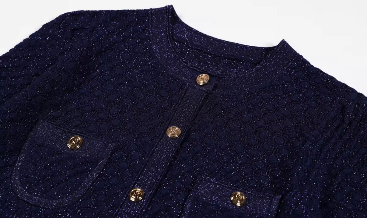 Royal Midnight Knit Dress