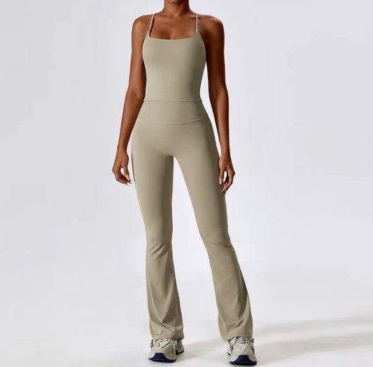 CrissCross Sculpting Flare Active Set with Seam Detail