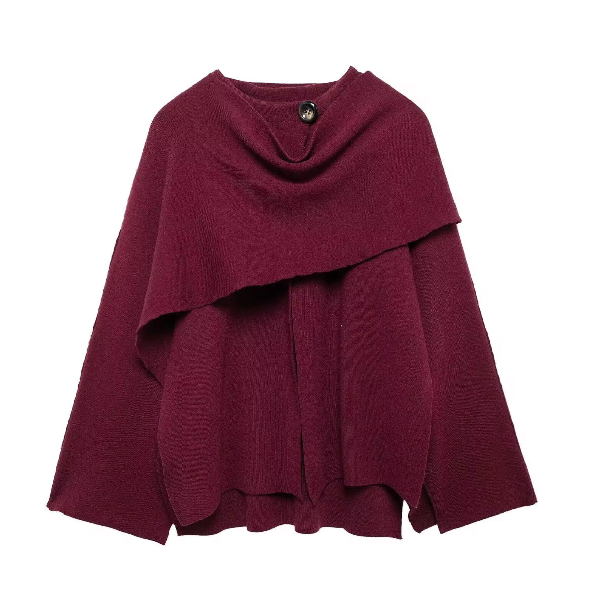 soft long sleeve with open cowl back detail