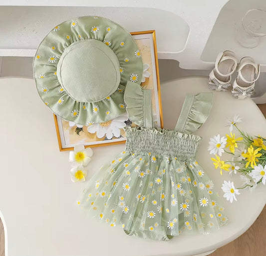 Sage Daisy Romper