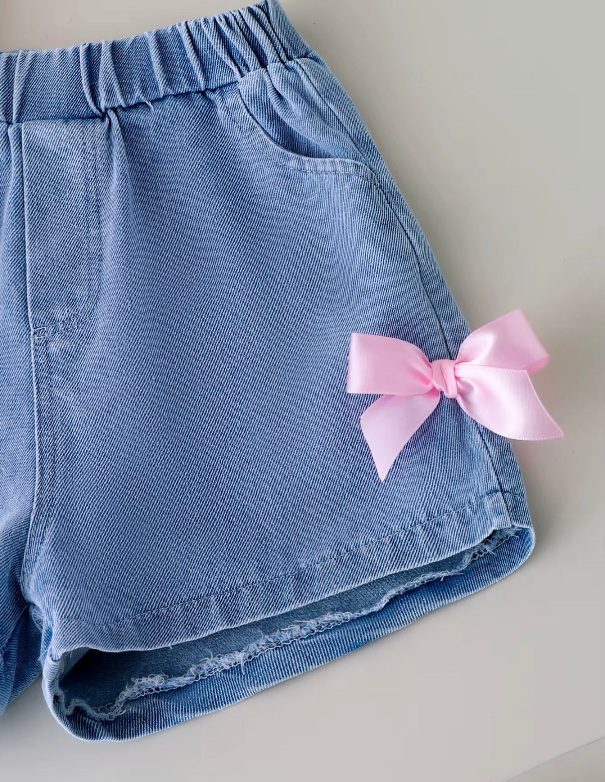 Blush Bow Denim Set