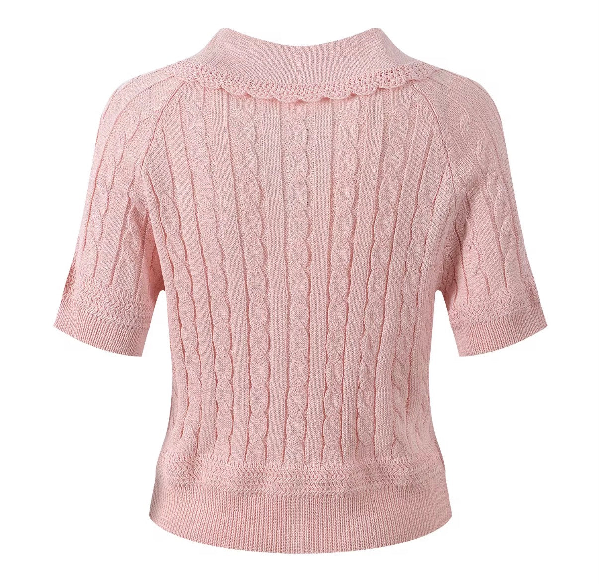Rosette Knit Cardigan