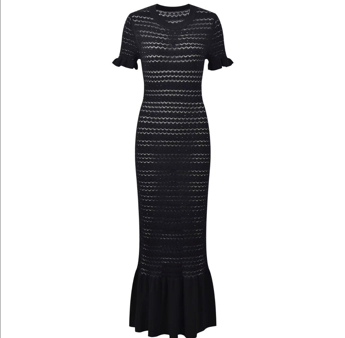Crystal Knit Mermaid Maxi Dress