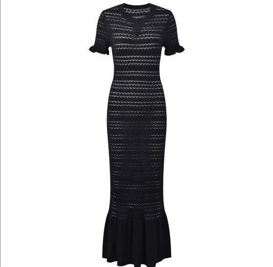 Crystal Knit Mermaid Maxi Dress