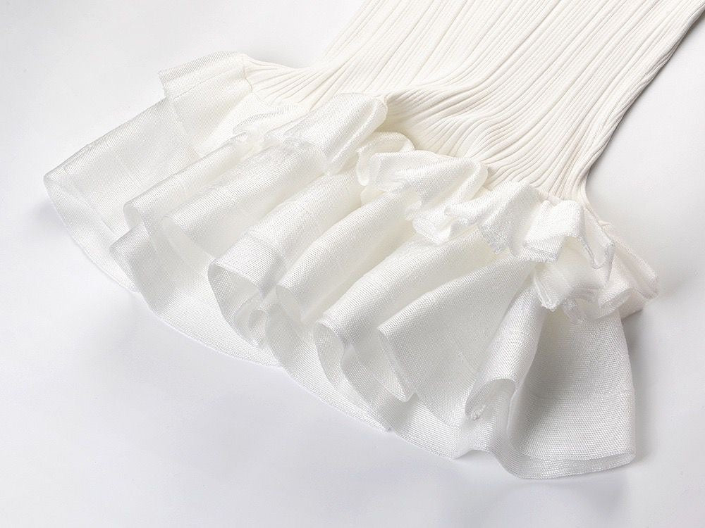 Ruffle Hem Knit Cami Top