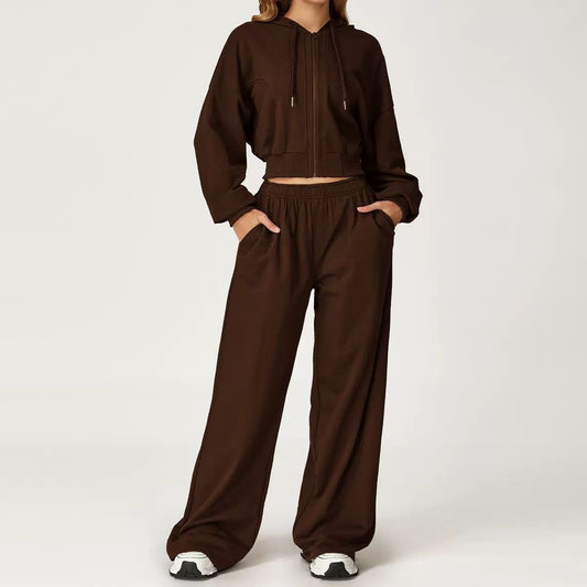 Soft Mode Wide-Leg Hoodie Set