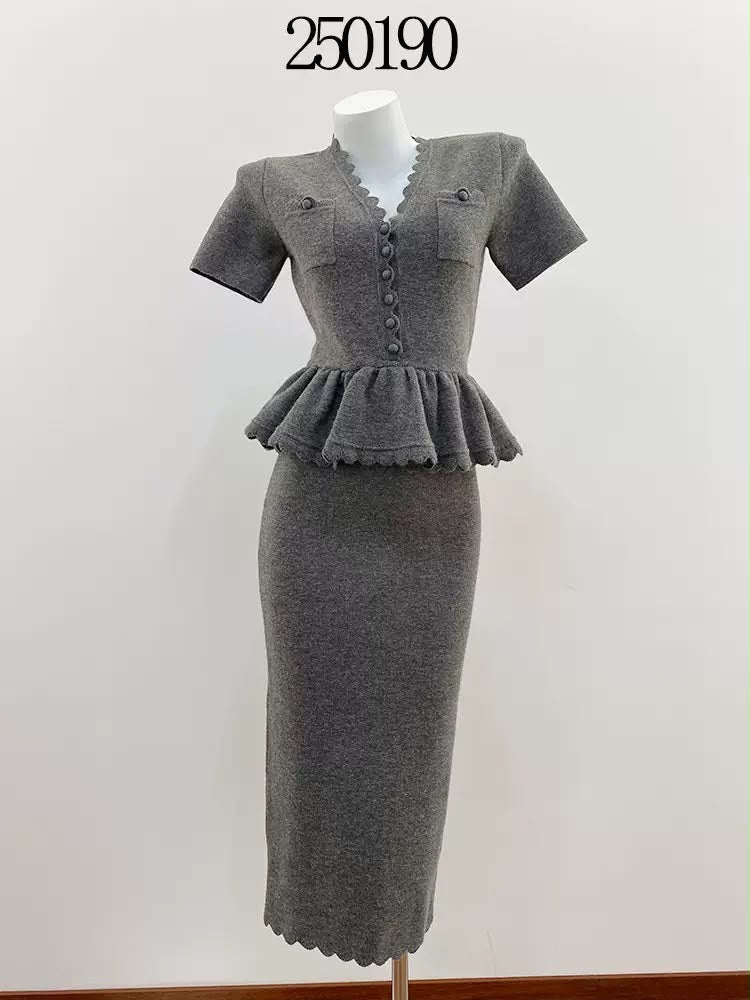 Colette Peplum Midi Dress