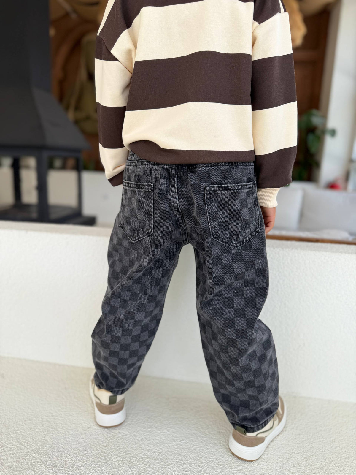 Teddy Check Polo Set