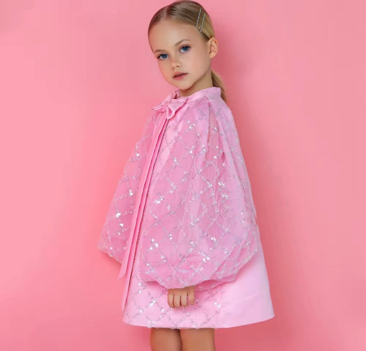 Blush Sparkle Bow Dress