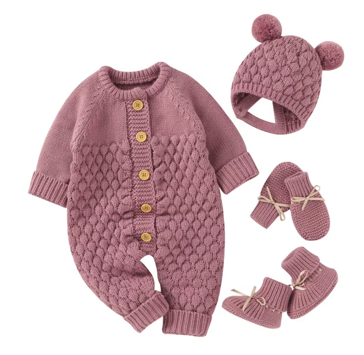 Cozy Bear Cable Knit Set