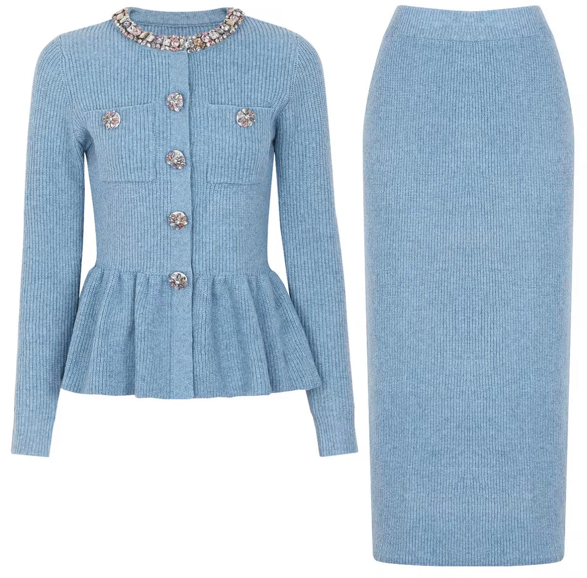 Structured Tweed Two Piece Set