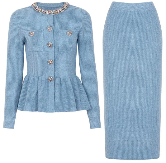 Structured Tweed Two Piece Set