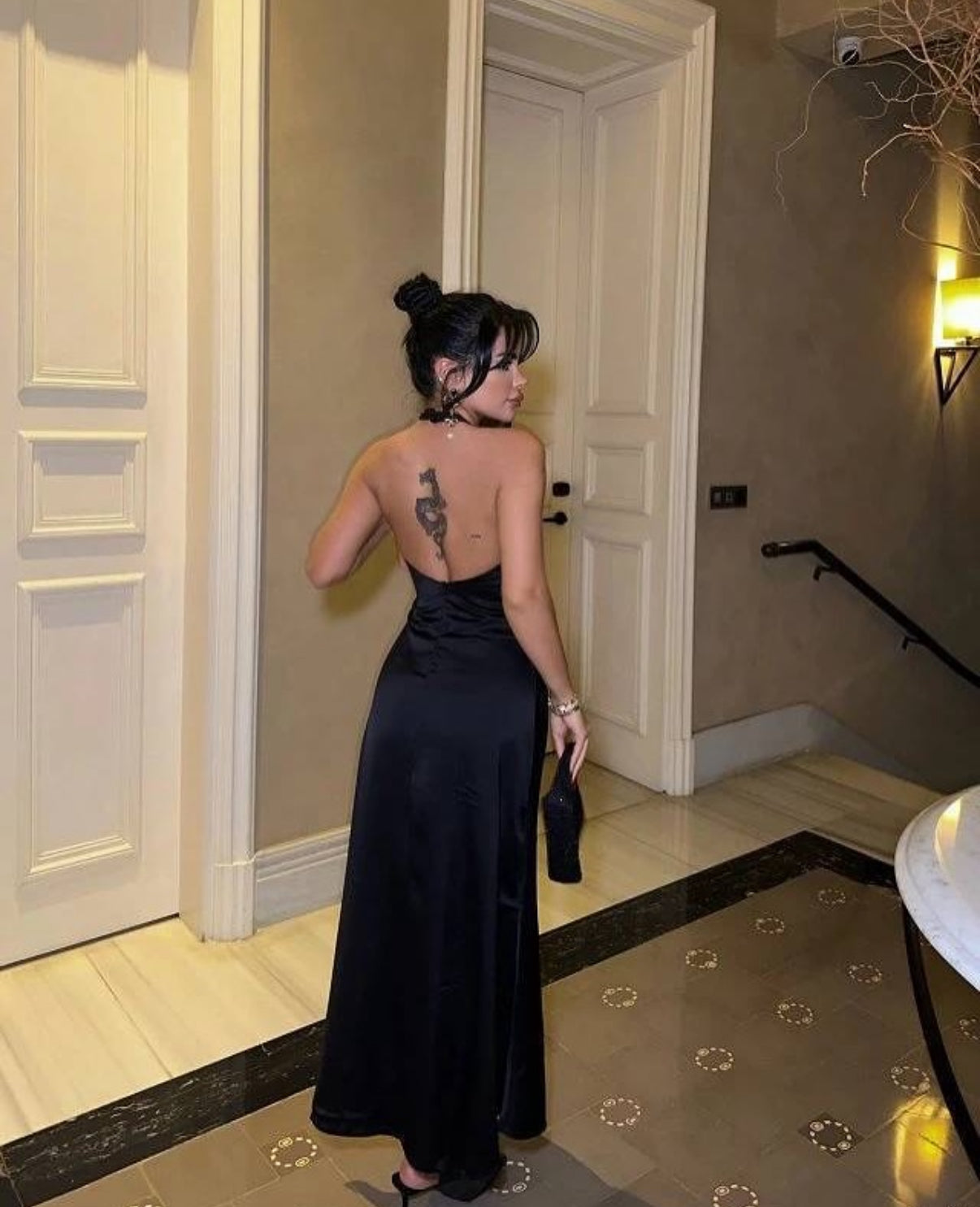 Midnight Muse Satin Dress