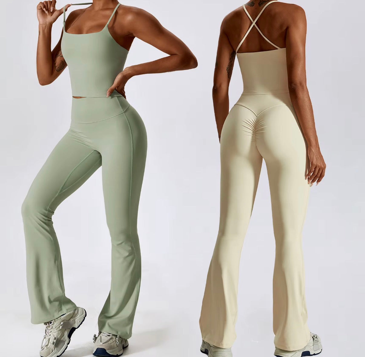 CrissCross Sculpting Flare Active Set with Seam Detail