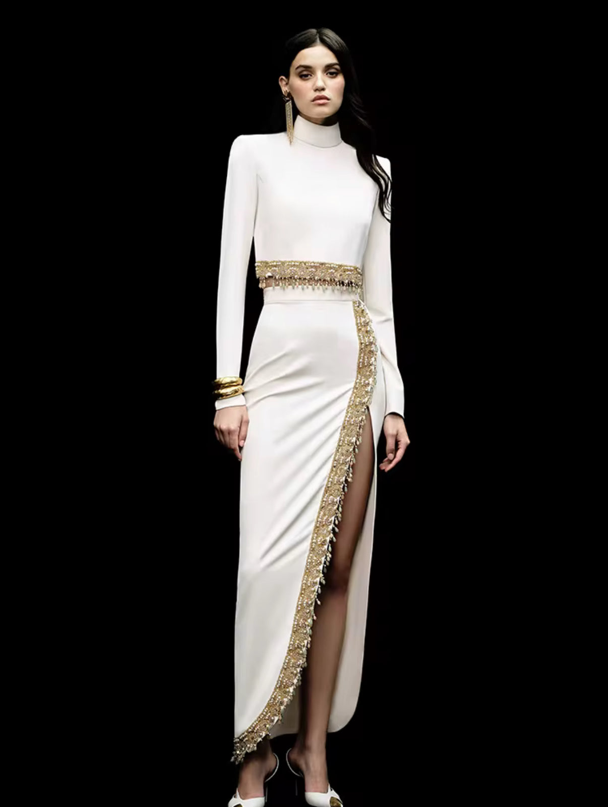 Golden Edge skirt Set