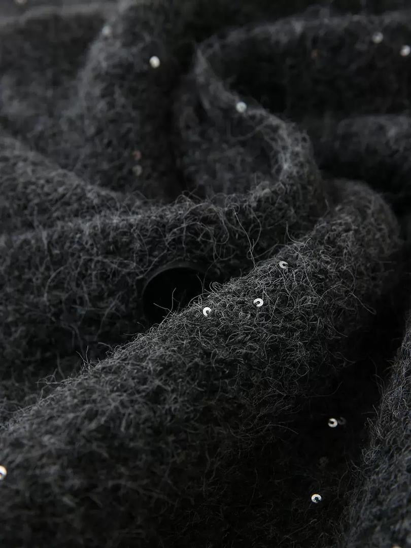 Oversized Knitted Cardigan & Shorts Lounge Set