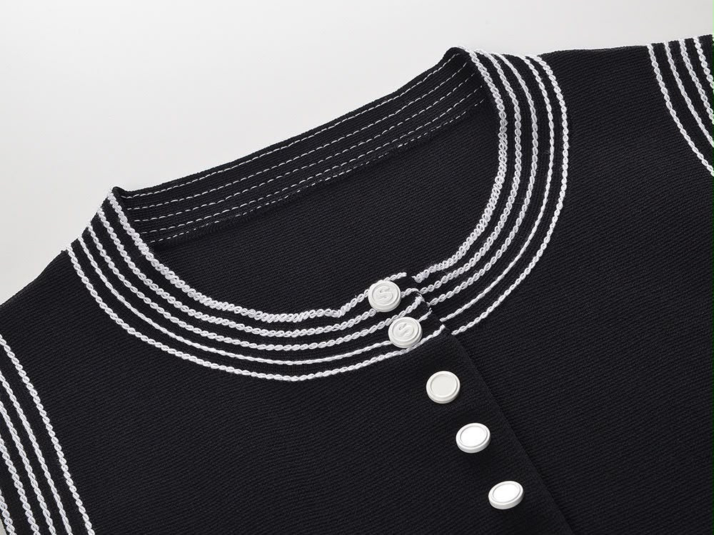 Monaco Button Mini Dress