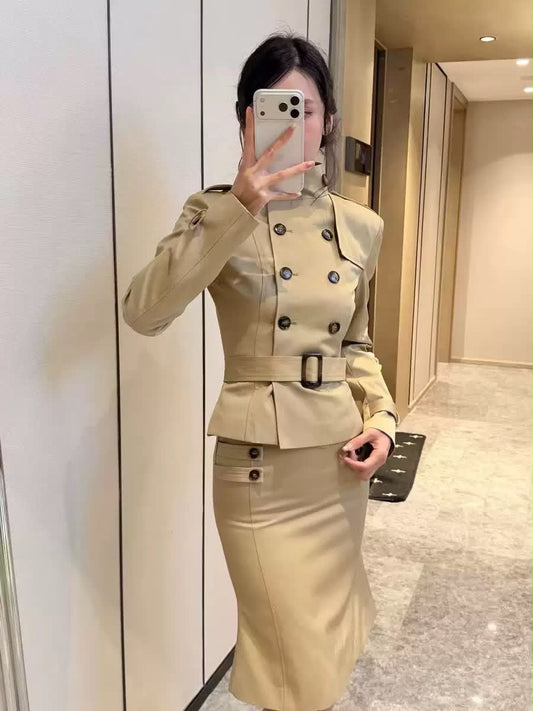 Camille Trench Skirt Set
