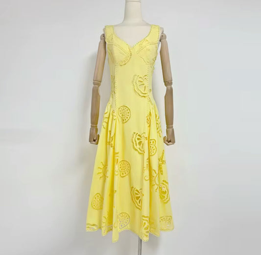 Vintage-Inspired Cutwork Sundress