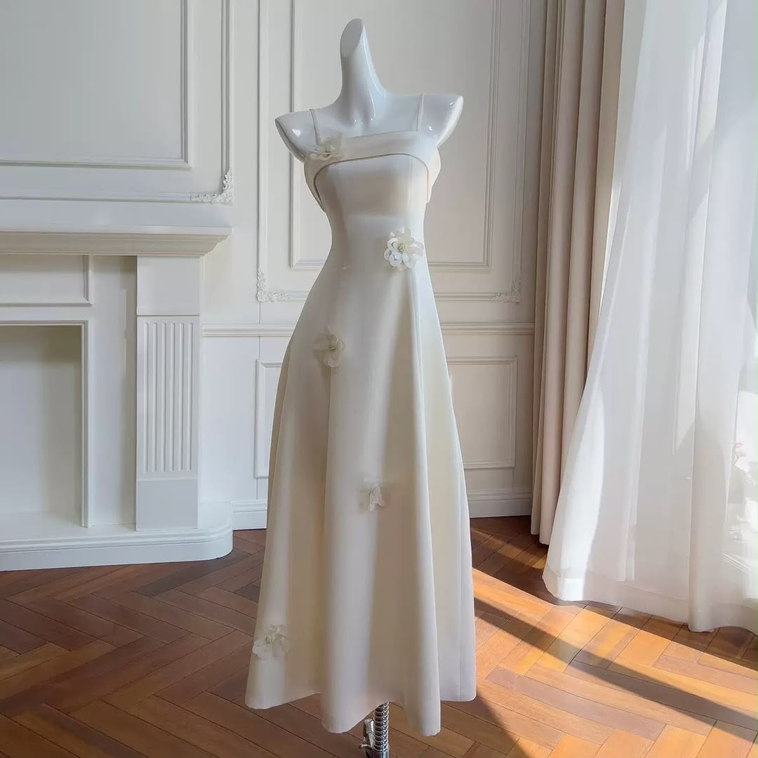 Ivory Blossom A-Line Dress