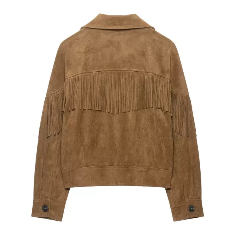 Western Fringe Suede Jacket