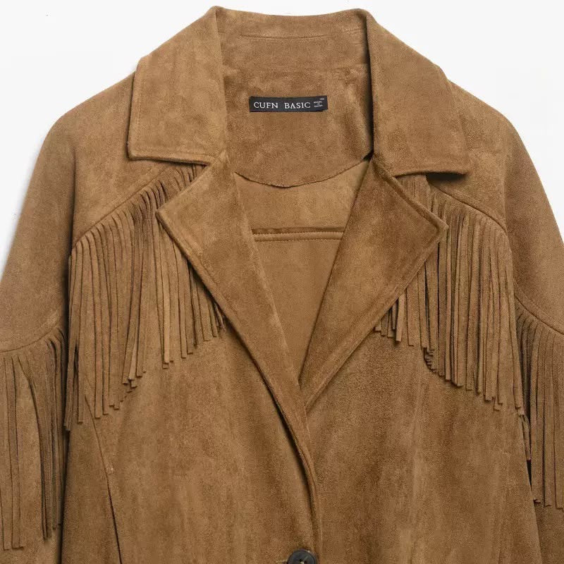 Western Fringe Suede Jacket