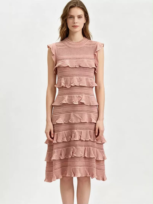 Rosalie Ruffle Knit Dress