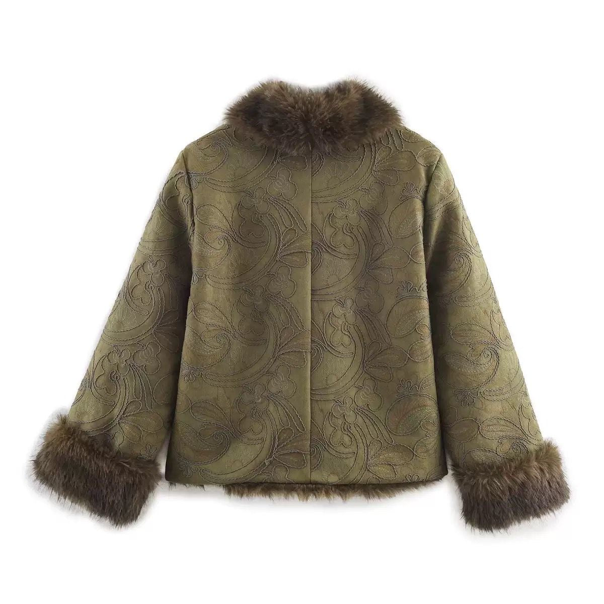 Olive Royale Fur Jacket