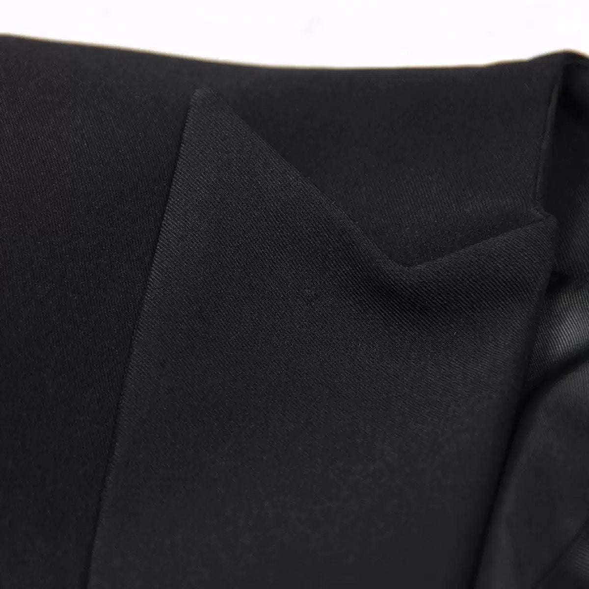 Tailored Blazer Dress with Sharp Shoulders and Single Gold Button