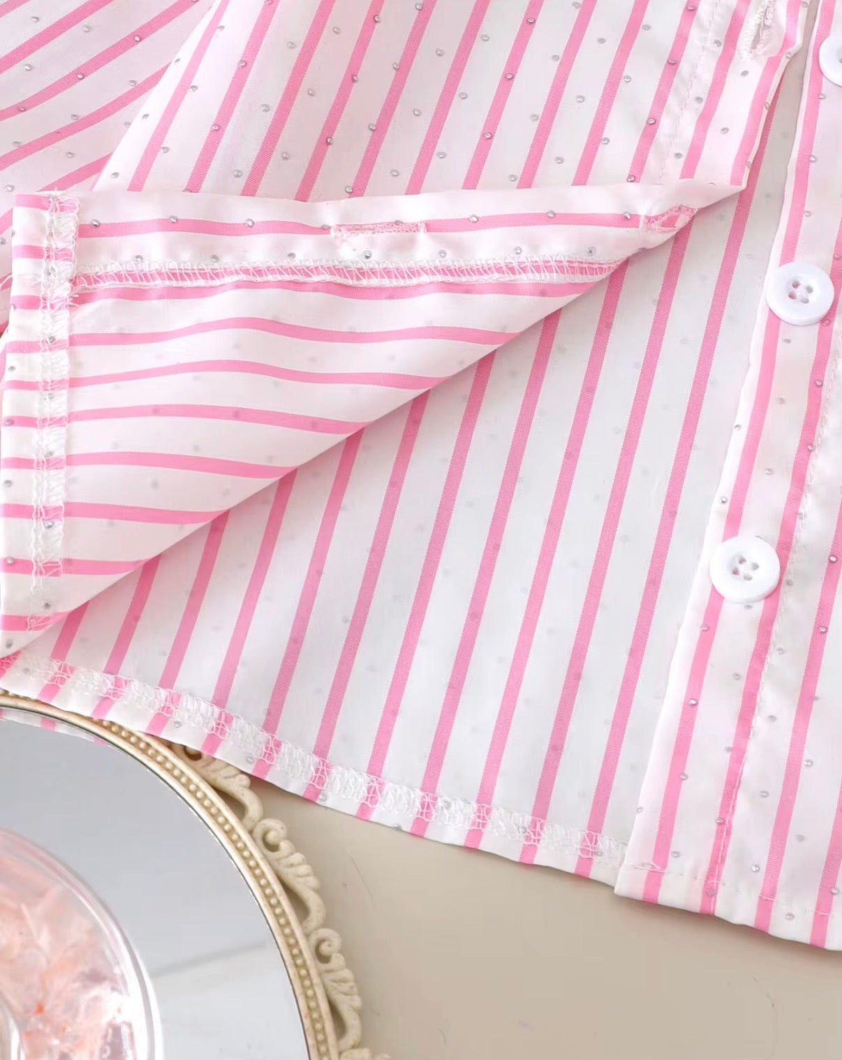 Sparkle Stripe Denim Set