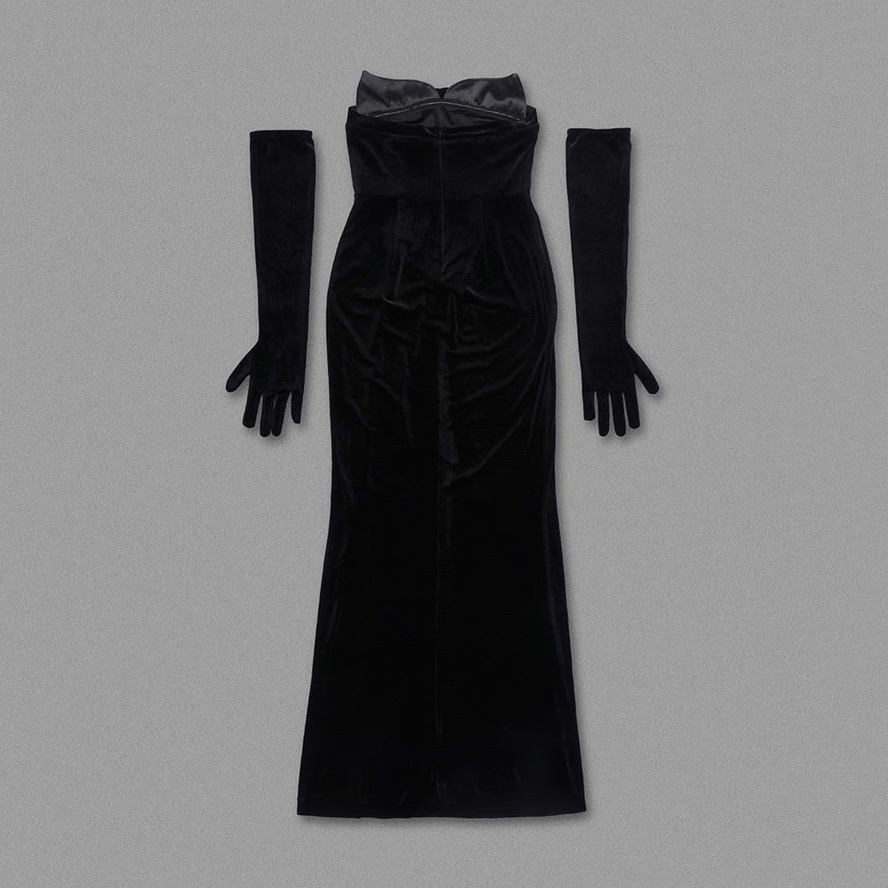 Velvet Temptation Sweetheart Maxi Dress