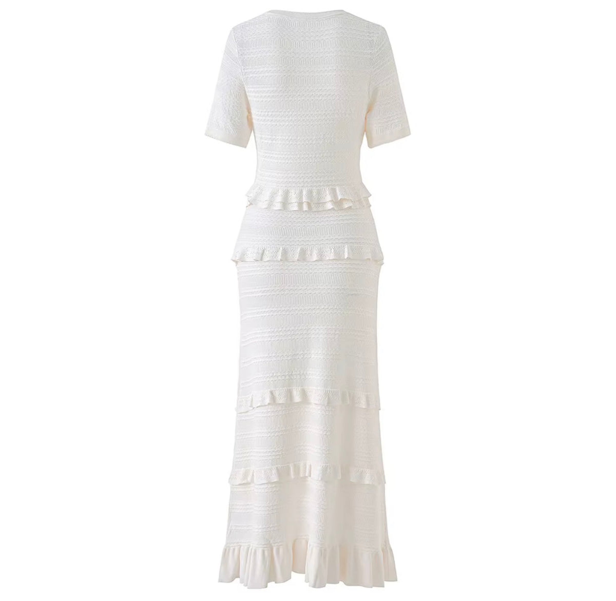 Ruffle Knit Maxi Dress